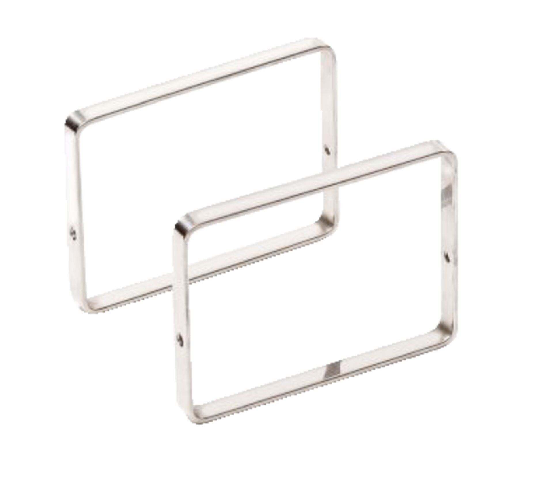 Buffet-Präsentation "OAK" Bügel 12x9cm Edelstahl 2er Pack